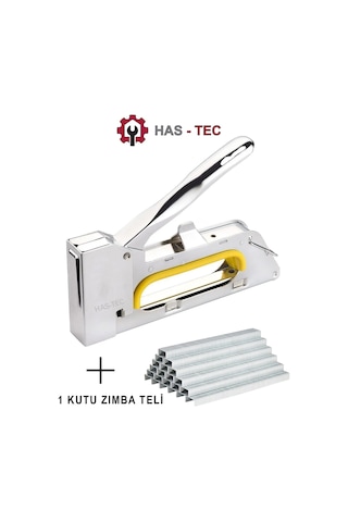 Profesyonel Büyük Zımba Makinesi + 1 Kutu Zımba Teli Deri, Kumaş, Plastik, Ahşap İçin Dayanıklı