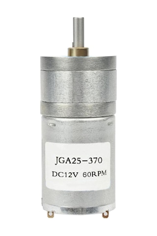 12v 60rpm Jga25-370 Redüktörlü Dc Motor Metal Dişli Yüksek Tork Kuvvet 25mm Robot