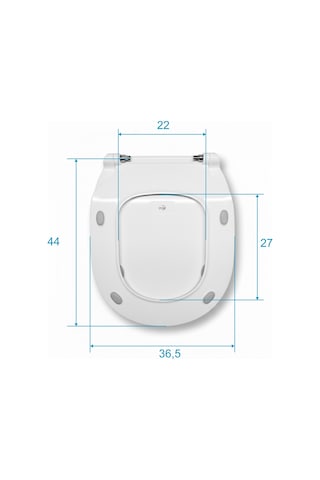 Ideal Standard Consept E792001 Thin -slim Yavaş Kapanan Klozet Kapağı, Beyaz, Metal Menteşeli, Beyaz