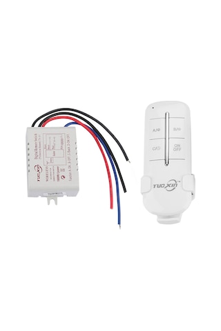 Yaozixa Mr703 Kablosuz Uzaktan Kumandalı Soket Anahtarı 3 Yollu 3x1000w 220v Led Lambalar, Fanlar İçin 20m Mesafe Engellere Dayanıklı