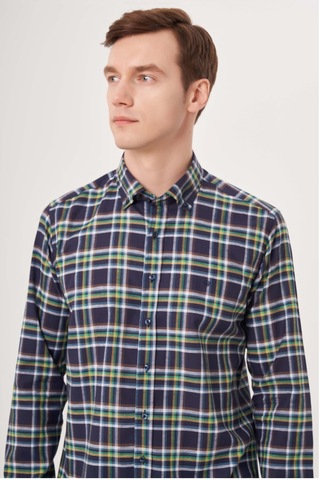 Bisse Erkek Regular Fit Paşa Yaka Spor Gömlek Laci Gm23y231026 D39 Çok Renkli