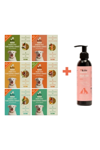Kito Köpekler İçin Kito Fresh Tanışma Paketi + Kito Balık Yağı 200 ML