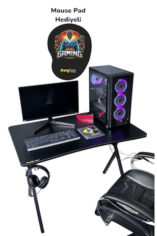 Heygaming2 Profesyonel Oyuncu Masası Siyah 110 Cm Siyah