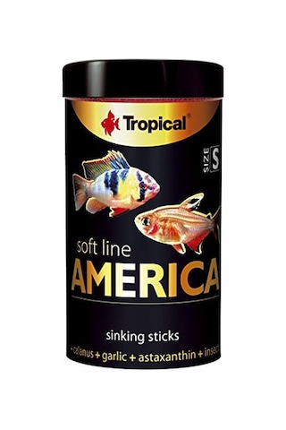 Ayrex Tropical Softline America S Kuzey Ve Güney Amerika Balıkları İçin Yumuşak Taneli Balık Yemi 100 Ml 56gr