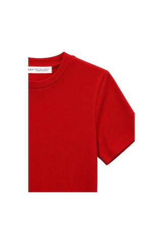 Mixray 2100 Kadın Slim Fit Bisiklet Yaka Soft Basic T-shirt Kırmızı