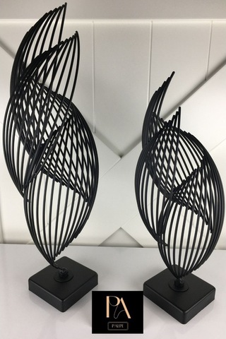 Novahub Siyah H 2'li Ofis Metal Aksesuar Biblo Ev Dekorasyon Obje, Ev Ve Ofis İçin Mükemmel Seçim