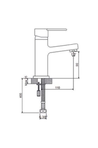 Newarc Domino Lavabo Banyo Eviye Bataryası 3'lü Set 971521-971511-971531 Krom