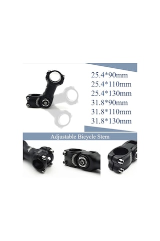 Motion003 90 110 130 Mm Uzunluk Bisiklet Premium Ayarlanabilir Yükseltme Sapı 25.4 31.8 Mm Direksiyon 28.6 Mm Şaft Uyumlu 60 Derece Ayarlanabilir Yüksek Mukavemetli Alüminyum Dağ Yol Bisiklet Altın