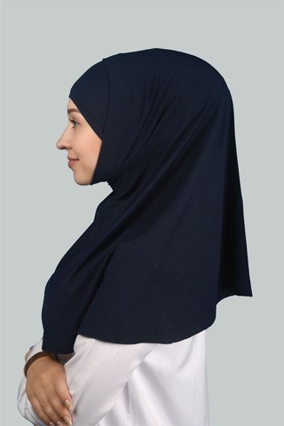 Altobeh İkili Set Pratik Eşarp Hazır Türban Ve Hijab Tesettür Bonesi Lacivert