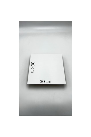 10 Adet 30x30 Cm Mdf Beyaz Pasta Altlığı Beyaz / Kahverengi