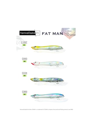 Naniwaosakashi Fat Man 135mm 26gr Topwater Sahte Balık
