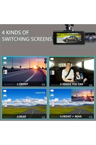 Samdoo "170 Geniş Açılı 1080p Dvr Araç Kamerası - Gece Görüşlü, Çarpma Kilitlemeli, Geri Görüş Uyumlu"