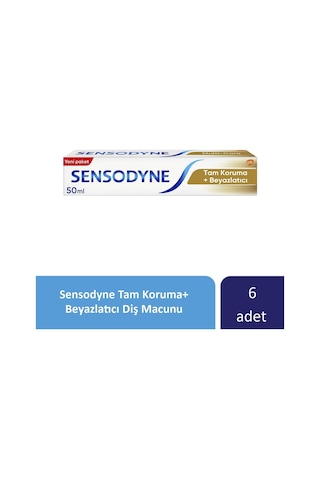 Sensodyne Tam Koruma + Beyazlatıcı Diş Macunu 6 x 50 ML