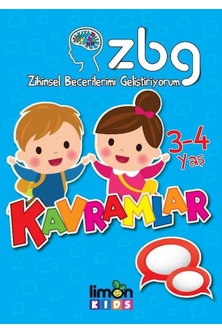 Zihinsel Becerilerimi Geliştiriyorum 3-4 Yaş Kavramlar- Limonkids