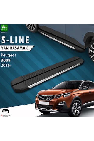 S-dizayn Peugeot 3008 2 S-line Krom Yan Basamak 183 Cm 2016 Üzeri