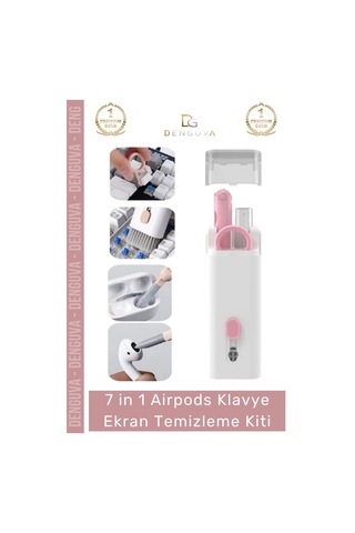 Temizlemekiti Çok Fonksiyonlu Güçlü Silikon Uçlu 7 İn 1 Airpods Klavye Ekran Temizleme Kiti