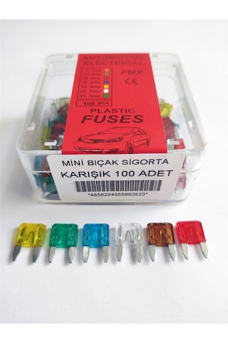 Replax Karışık 7,5 10 15 20 2530 Mini Yassı Bıçak Japon Sigorta 100 Adet