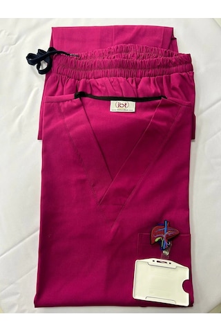 Doktor Hemşire Scrubs Üniforma Ligralı Fujya