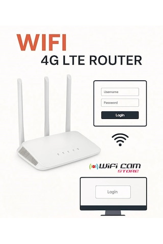 Sim Kartlı 3 Antenli Router Modem