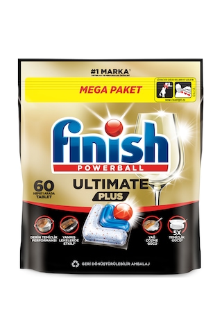 Finish Ultimate Plus Bulaşık Makinesi Deterjanı Kapsül Tablet 60 Adet