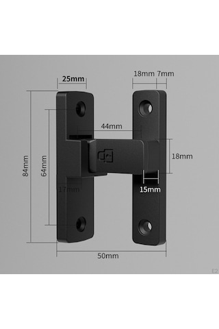 Pazly 90 Derece Kapı Cıvatası, Kilit Mandalı Vidalar, Ağır Hizmet Metal Güvenlik Katlanır, Gri Gri