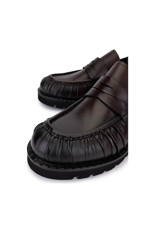 Tamer Tanca Erkek Hakiki Deri Kahverengi Loafer Ayakkabı 987 231 Erk Ayk Sk25-26 Kahve Dr Kahverengi