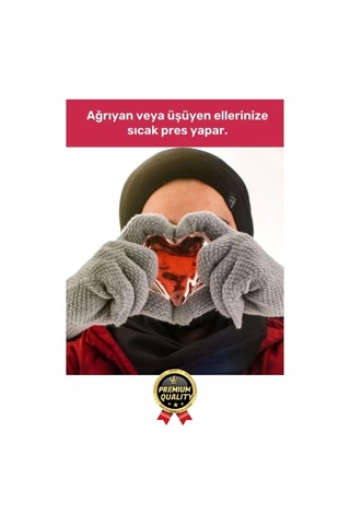 Premium Sihirli Jel Isıtıcı Tekrar Kullanılır Isınmatik Sıcak Su Torbası Kalpli Cep Sobası 2'li Set