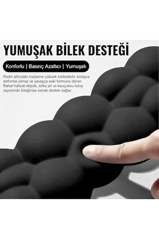 Klasse Cloud Klavye Ve Mouse Bilek Destek Seti, Bulut Ergopad, Kaymaz Tabanlı, Nefes Alan Kumaş, Hassasiyet Önleyici