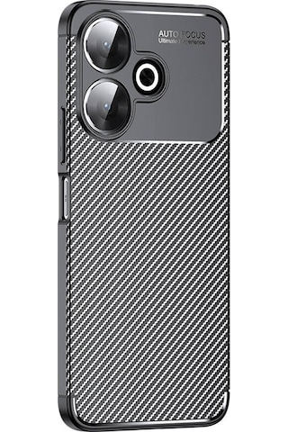 Xiaomi Redmi 13 4g Uyumlu Kılıf Zore Negro Silikon Kapak-siyah Siyah