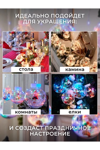 Raduznyj Svetlacok Led Işıklandırmalı Yılbaşı Topları Noel Baba İle 179526660