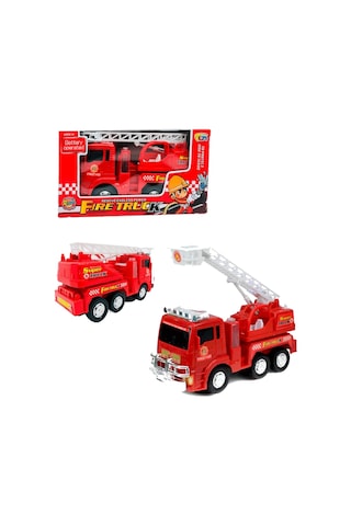 Pilli Işıklı Sirenli  İtfaiye Arabası Vinç Hareketli Oyuncak