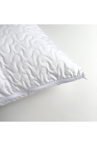 Nonwoven 2 Adet Kapitone Yastık Alezi 50x70 Cm Kapitoneli Fermuarlı Yastık Alezi Yastık Koruyucu Kılıf Beyaz
