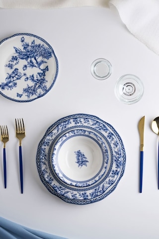 Tfnymkblu-003 Miss Betty Blulife Desen 24 Parça Yemek Takımı 001