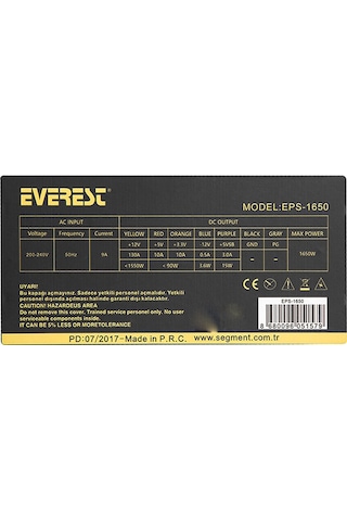 Everest EPS-1650 1650W Güç Kaynağı