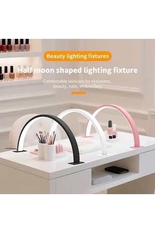 Fastbuy Dream011 Pembe Usb Masa Lambası Yarım Ay Şekilli Tırnak/dövme Işığı Parlaklık Ayarlanabilir Pembe Pembe