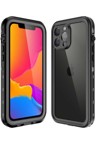 Mobilteam İphone 13 Pro Max Uyumlu 1-1 Su Geçirmez Kılıf-siyah Siyah