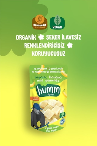 Humm Organic Organik Glutensiz Vegan Muzlu Mini Küpler 3 x 30 G