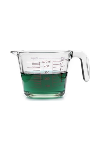 Kulplu Cam Beher 500 ML - Cam Ölçü Kabı - Multi Ölçekli - 2 Cup
