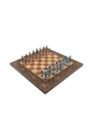 Gifthome Metal Satranç Takımı-seti Büyük İngiliz Antik Taş Gü