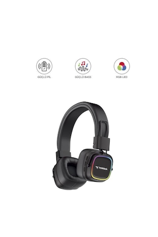 Torima HD-12 RGB Işıklı Bluetooth Kablosuz Kulak Üstü Kulaklık