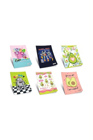 Çınar A5 60 Yaprak Karton Kapak Dikişli Defter 2 Çizgili 2 Kareli