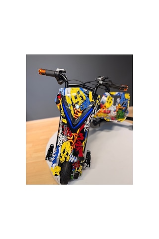 36v 350w Elektrikli Drift Scooter 3 Hızlı 25 Km/h 100 Kg Taşıma Kapasiteli Sarı Sarı