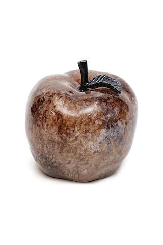 Dekoratif Amber Apple Heykel 16 Cm