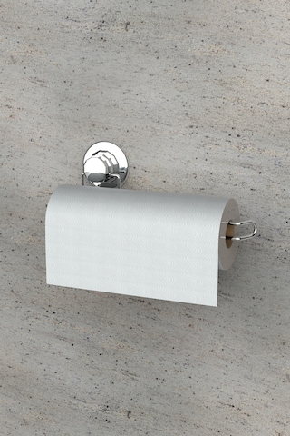 Vakumlu Banyo Mutfak Kağıt Havlu Askısı Krom Gümüş