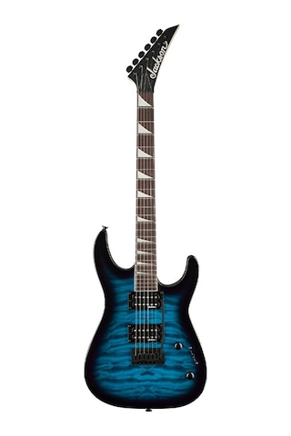 Jackson 2910211586 Js20 Dinky Dkq 2pt Elektro Gitar Transparent Blue Burst Amaranth Klavye Mavi Burst Cila Ve 2-noktalı Tremolo