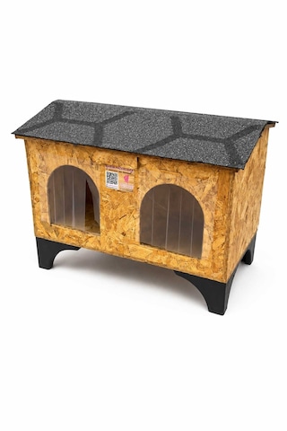 Reyo Narım 2 Kedilik Kedi Evi Su Ve Soğuk Yalıtımlı İç Ve Dış Mekan Kedi Barınağı
