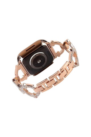 Watch Ultra 49mm Kordon Uyumlu Krd-57 Metal Strap Kayış Clo- Rose Gold
