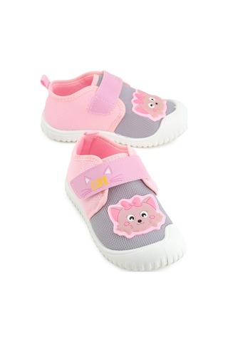 Gezer Yazlık Kız Çocuk Rahat Taban Cırt Cırtlı Ayarlanabilir Keten Günlük Ayakkabı Ga2ypm.03410.01.0ğ7.0a Gri