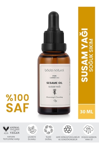 Bade Natural Saf Soğuk Sıkım Susam Yağı 30 ML