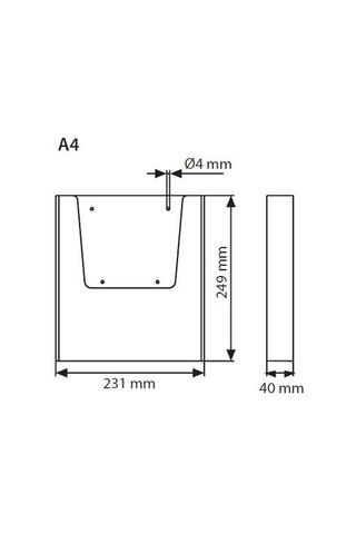 Duvar Tipi Broşürlük 21x30cm A4 1 Adet
